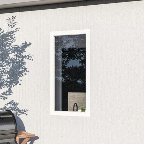 Fenêtre aluminium blanc oscillo-battante 1 vantail gauche h.75 x l.60 cm - GoodHome - Brico Dépôt
