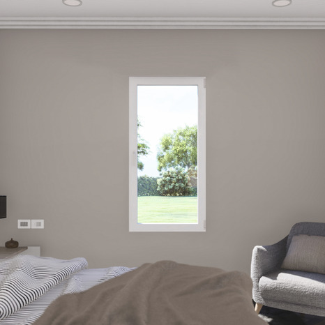 Fenêtre aluminium blanc oscillo-battante 1 vantail gauche h.95 x l.60 cm - GoodHome - Brico Dépôt