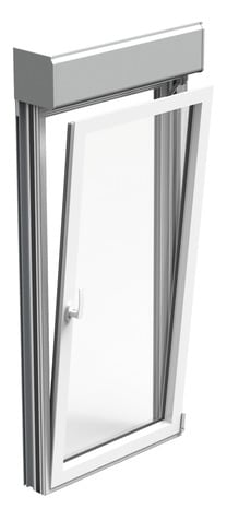 Fenêtre aluminium blanc oscillo-battante 1 vantail gauche + volet roulant h.75 x l.40 cm - GoodHome - Brico Dépôt