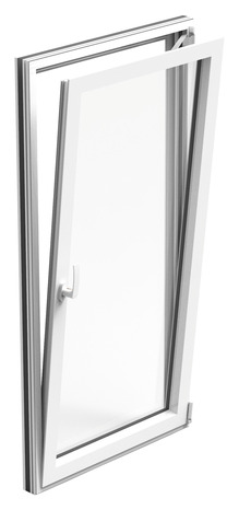 Fenêtre aluminium blanc oscillo-battante 1 vantail gauche h.75 x l.60 cm - GoodHome - Brico Dépôt