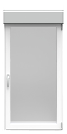Fenêtre aluminium blanc oscillo-battante 1 vantail gauche + volet roulant h.75 x l.60 cm - GoodHome - Brico Dépôt