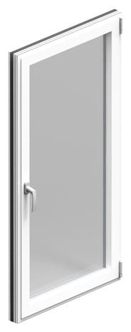 Fenêtre aluminium blanc oscillo-battante 1 vantail gauche h.95 x l.80 cm - GoodHome - Brico Dépôt