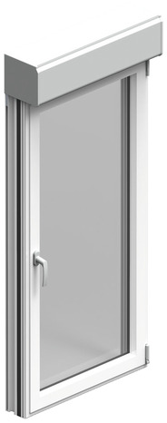 Fenêtre aluminium blanc oscillo-battante 1 vantail droit + volet roulant h.75 x l.40 cm - GoodHome - Brico Dépôt