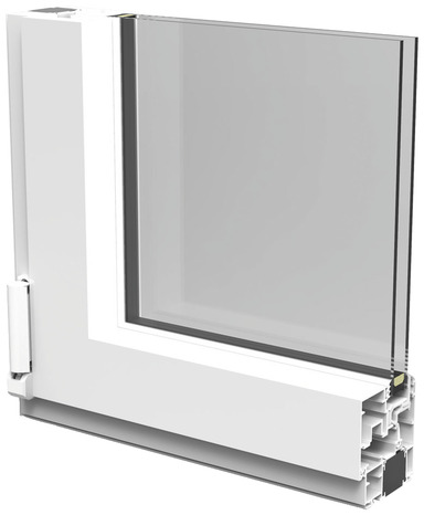 Fenêtre aluminium blanc oscillo-battante 1 vantail droit + volet roulant h.75 x l.60 cm - GoodHome - Brico Dépôt