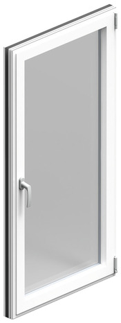 Fenêtre aluminium blanc oscillo-battante 1 vantail droit h.95 x l.60 cm - GoodHome - Brico Dépôt