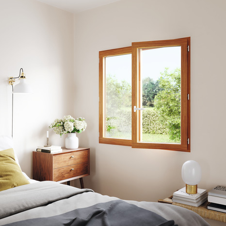 Fenêtre bois battante 2 vantaux H.125 x l.100 cm - GoodHome - Brico Dépôt