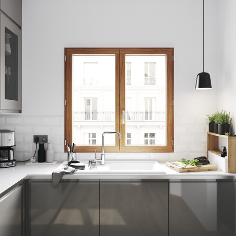Fenêtre bois battante 2 vantaux H.105 x l.120 cm - GoodHome - Brico Dépôt