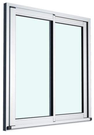 Baie aluminium coulissante haute isolation blanc 215 x 180 cm - GoodHome - Brico Dépôt