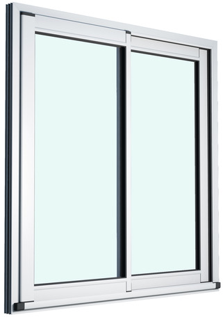 Baie vitrée aluminium blanc 2 vantaux H.215 x l.210 cm - GoodHome - Brico Dépôt