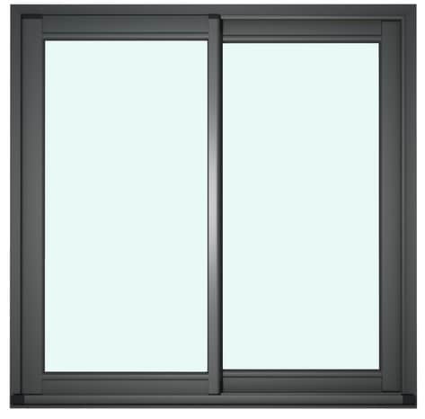 Baie vitrée aluminium gris 2 vantaux H.200 x l.240 cm - GoodHome - Brico Dépôt