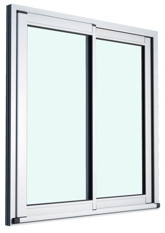 Baie vitrée aluminium blanc 2 vantaux H.200 x l.240 cm - GoodHome - Brico Dépôt