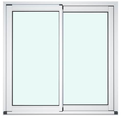 Baie vitrée aluminium blanc 2 vantaux H.215 x l.240 cm - GoodHome - Brico Dépôt