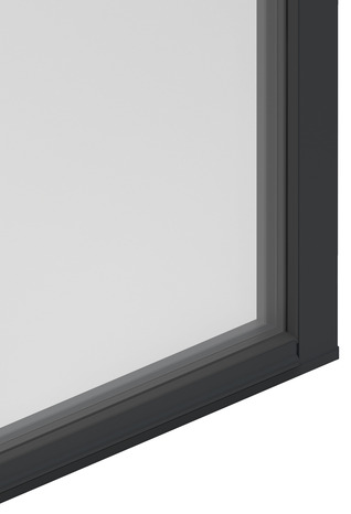 Porte-fenêtre aluminium gris 1 vantail gauche  H.205 x l.80 cm - GoodHome - Brico Dépôt
