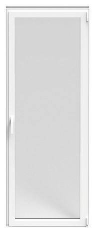 Porte-fenêtre aluminium blanc 1 vantail droit H.205 x l.80 cm - GoodHome - Brico Dépôt
