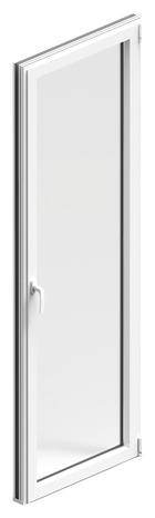Porte-fenêtre aluminium blanc 1 vantail droit H.215 x l.80 cm - GoodHome - Brico Dépôt