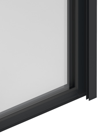 Porte-fenêtre aluminium gris 1 vantail gauche + volet roulant H.205 x l.80 cm - GoodHome - Brico Dépôt