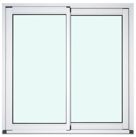 Baie vitrée aluminium blanc 2 vantaux H.200 x l.240 cm - GoodHome - Brico Dépôt