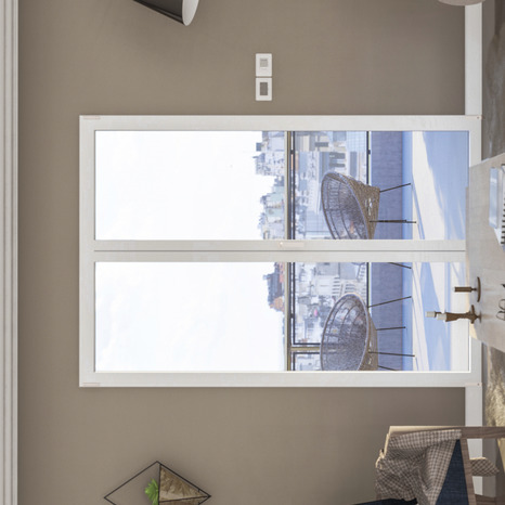 Porte-fenêtre aluminium 2 vantaux H. 205 x l. 100 cm - GoodHome - Brico Dépôt