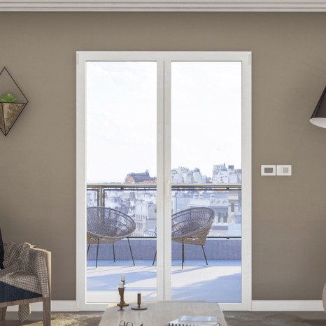 Porte-fenêtre aluminium blanc 2 vantaux H.215 x l.100 cm - GoodHome - GoodHome - Brico Dépôt