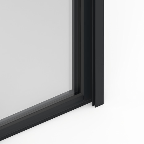 Porte-fenêtre aluminium gris 1 vantail gauche + volet roulant H.215 x l.80 cm - GoodHome - Brico Dépôt