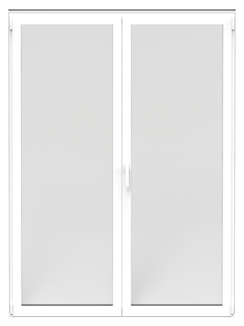Porte-fenêtre aluminium blanc 2 vantaux - H.215 x l.100 cm - GoodHome - GoodHome - Brico Dépôt
