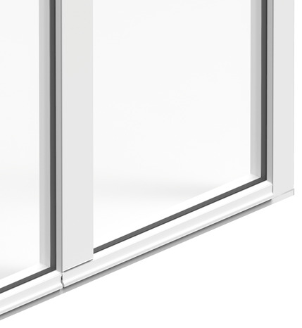 Porte-fenêtre aluminium blanc 2 vantaux - H.215 x l.100 cm - GoodHome - GoodHome - Brico Dépôt