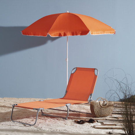 Bain de soleil pliable orange "Curacao" - Blooma - Brico Dépôt