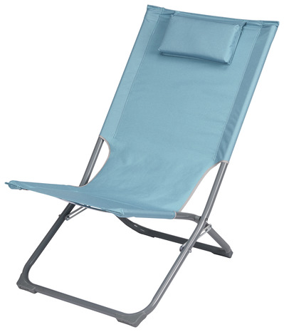 Chaise de plage pliable bleu "Curacoa" - Blooma - Brico Dépôt