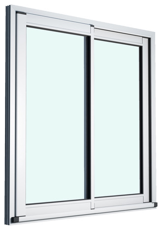 Baie vitrée aluminium blanc 2 vantaux H.200 x l.40 cm - Brico Dépôt