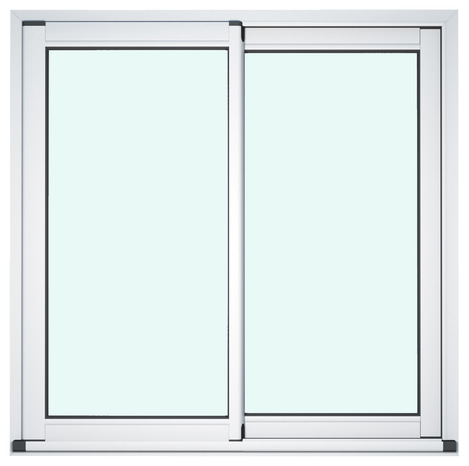 Baie vitrée aluminium blanc 2 vantaux H.200 x l.40 cm - Brico Dépôt