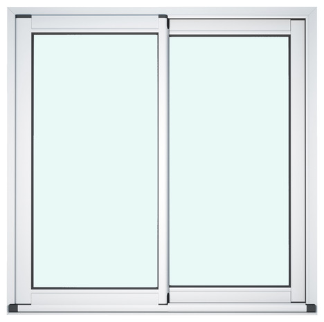 Baie vitrée aluminium blanc 2 vantaux H.215 x l.240 cm - Brico Dépôt