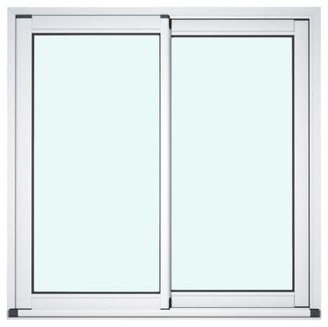 Baie vitrée aluminium blanc 2 vantaux H.215 x l.240 cm - Brico Dépôt