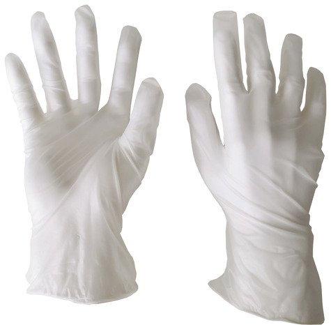 100 gants vinyle jetables blancs - taille M - Brico Dépôt