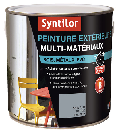 Peinture extérieure multi-matériaux - Gris aluminium - 2 L - Syntilor - Brico Dépôt