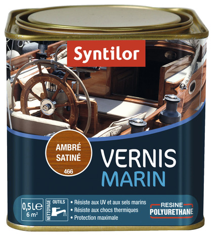 Vernis marin 0l5 sat ambre extérieur – intérieur - Syntilor - Brico Dépôt