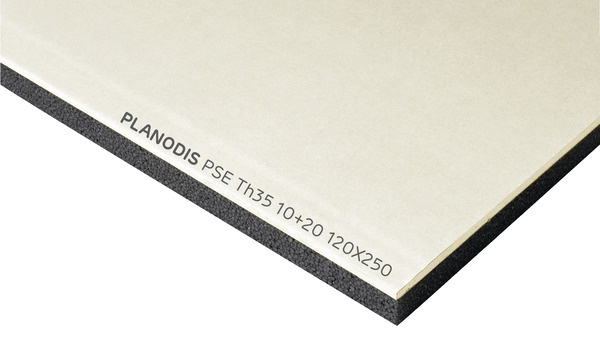 Doublage plaque de plâtre + polystyrène TH 35 - L. 2,50 x l. 1,20 m x Ép. 10 + 20 mm - Planodis - Brico Dépôt