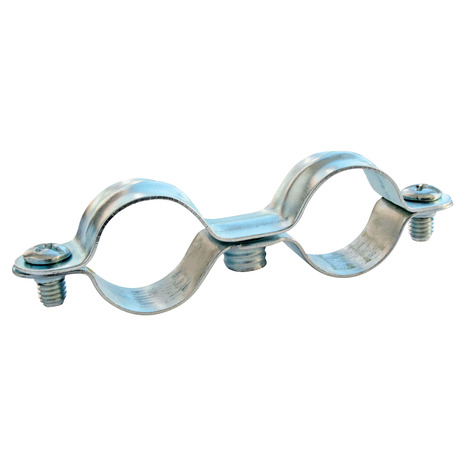 Lot de 10 Rallonges colliers de fixation double pour tube Ø14 mm - Somatherm - Brico Dépôt