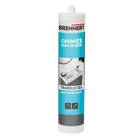 Joint silicone sanitaire transparent 280 ml - Brenner - Brico Dépôt