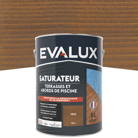Saturateur bois extérieur teck 5 L - Evalux - Brico Dépôt