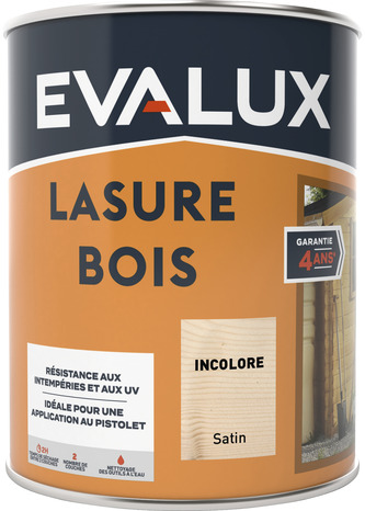 Lasure incolore 0,75 L satin - Evalux - Brico Dépôt