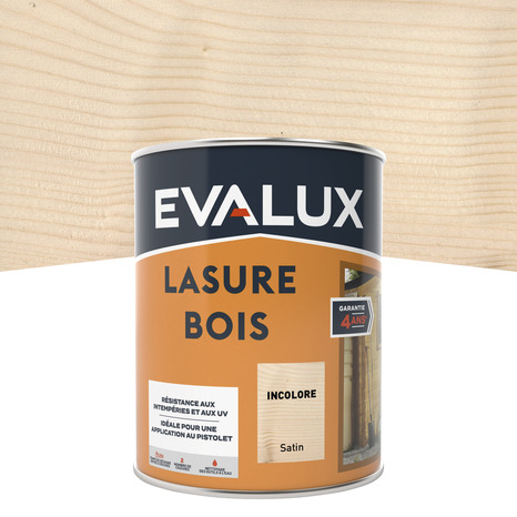 Lasure incolore 0,75 L satin - Evalux - Brico Dépôt