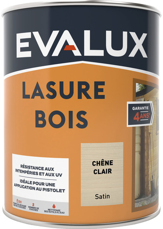 Lasure chêne clair 0,75 L satin - Evalux - Brico Dépôt