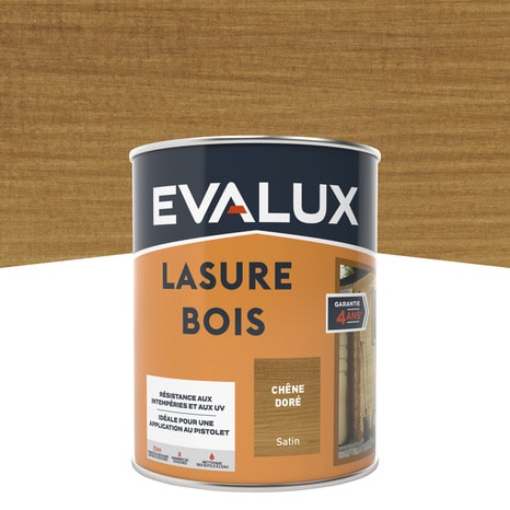 Lasure chêne doré 0,75 L satin - Evalux - Brico Dépôt