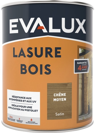 Lasure chêne moyen 0,75 L - satin - Evalux - Brico Dépôt