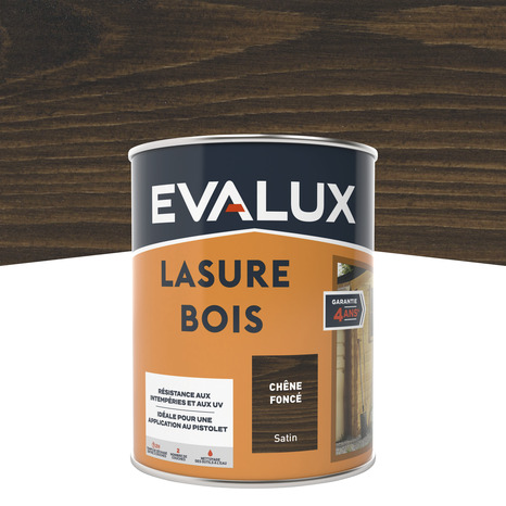 Lasure chêne foncé 0,75 L satin - Evalux - Brico Dépôt