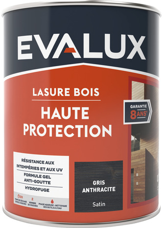Lasure anthracite 0,75 L - satin - Evalux - Brico Dépôt