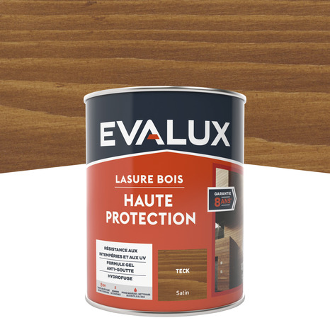 Lasure bois extérieur teck 0,75 L satin - Evalux - Brico Dépôt