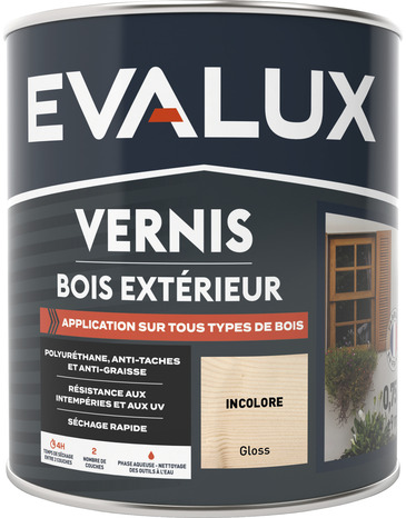Vernis extérieur 0,75 L incolore brillant - Evalux - Brico Dépôt