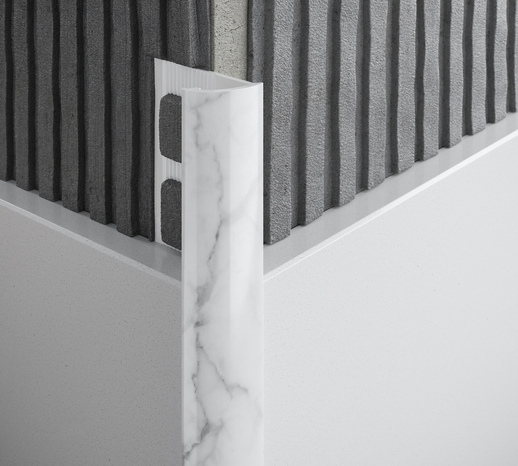 Profile 1/4 rond pvc 2,50 m x 9 mm - marbre blanc - Brenner - Brico Dépôt