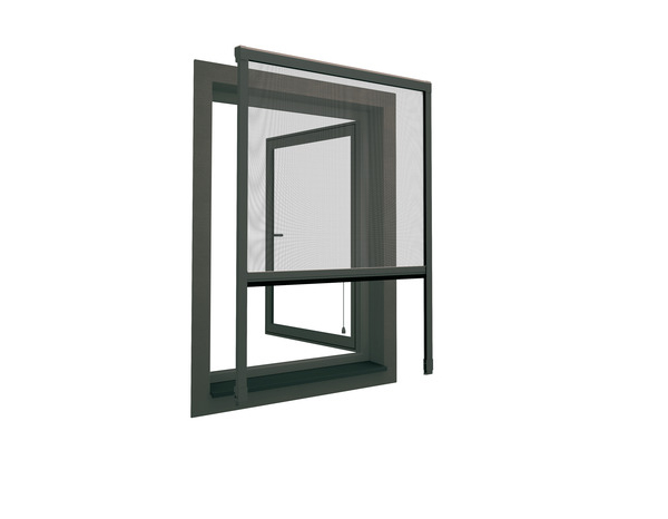 Moustiquaire rouleau gris anthracite pour fenêtre - L. 125 x H. 170 cm  - Brico Dépôt